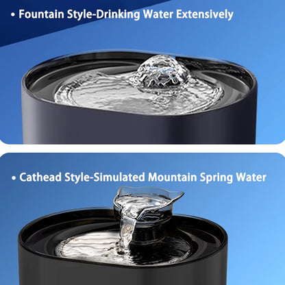 Cat Water Fountain Auto Recirculate Filtring Cats Dog Water Dispenser USB Electric Mute Pump Cat Ear Pet Cats Drinking Fountain