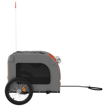 Fahrradanhänger Hunde Orange Und Grau Oxford-Gewebe & Eisen