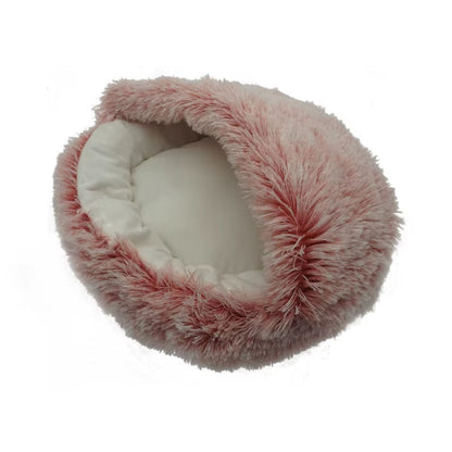 Winter 2 in 1 Cat Bed round Warm Pet Bed House Long Plush Dog Bed Warm Sleeping Bag Sofa Cushion Nest for Small Dogs Cats Kitten